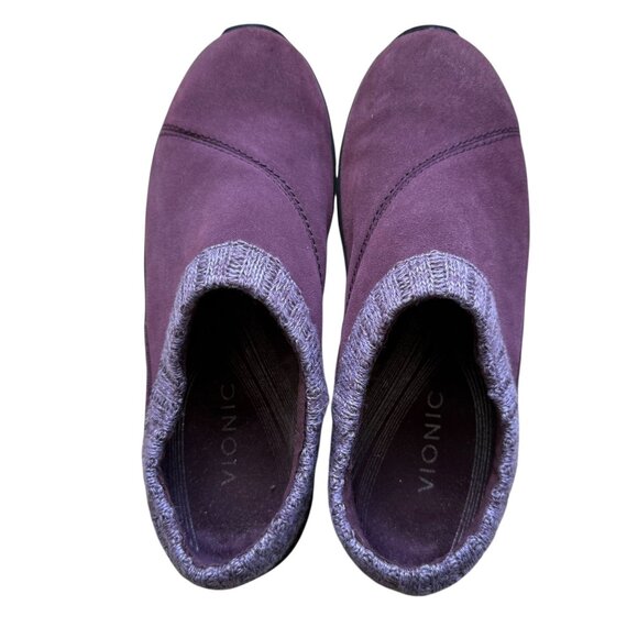 Vionic Arbor Slip-On Orthotic Water Resistant Clog, Purple Grape color, Size 8.5 - Picture 2 of 10